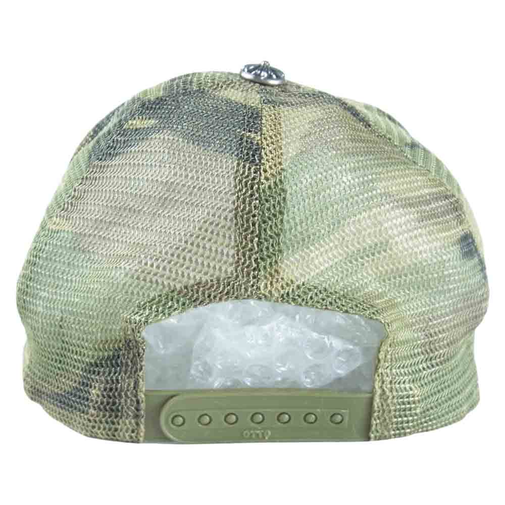 CHROME HEARTS クロムハーツ（原本無） TRUCKER CAP 迷彩 クロスボール メッシュ トラッカー キャップ カモ 帽子 カーキ系【中古】