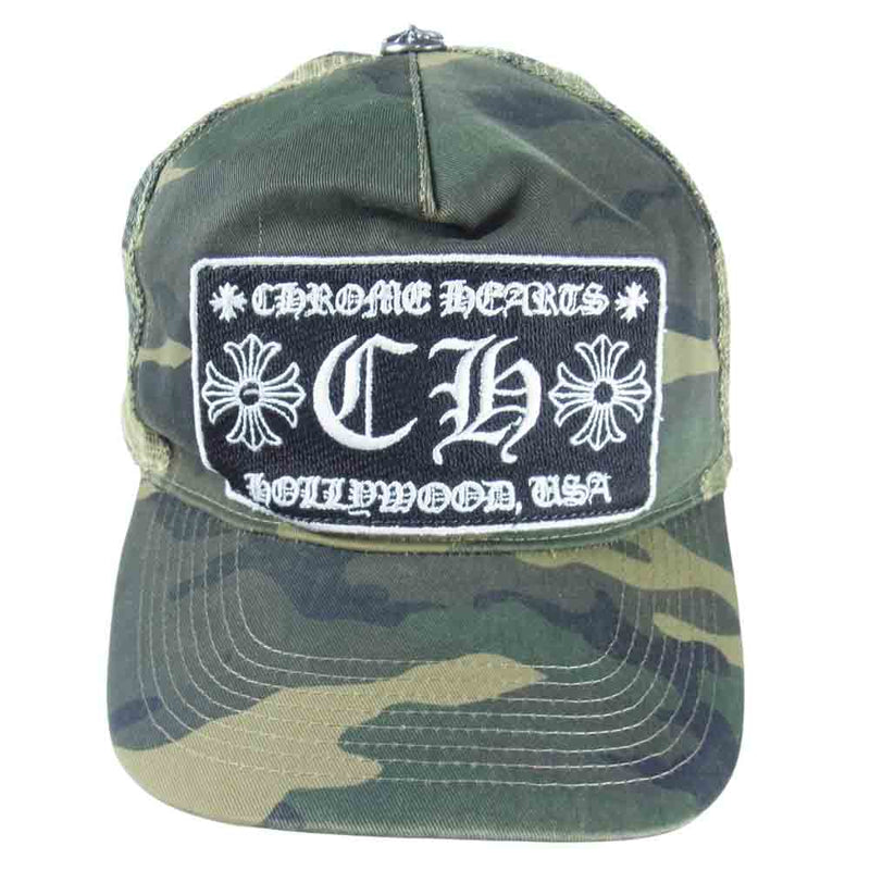 CHROME HEARTS クロムハーツ TRUCKER CAP CH トラッカーキャップ クロスボール付 メッシュ 帽子 カモフラ 迷彩