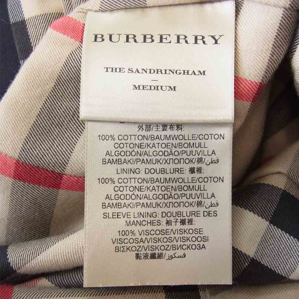 BURBERRY バーバリー 3997029 英国製 国内正規品 THE SANDRINGHAM HERITAGE TRENCH COAT サンドリンガム トレンチコート ネイビー系 UK4【中古】