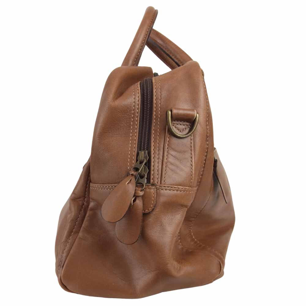 PORTER ポーター CERVINO セルビーノ レザー ボストン バッグ ブラウン