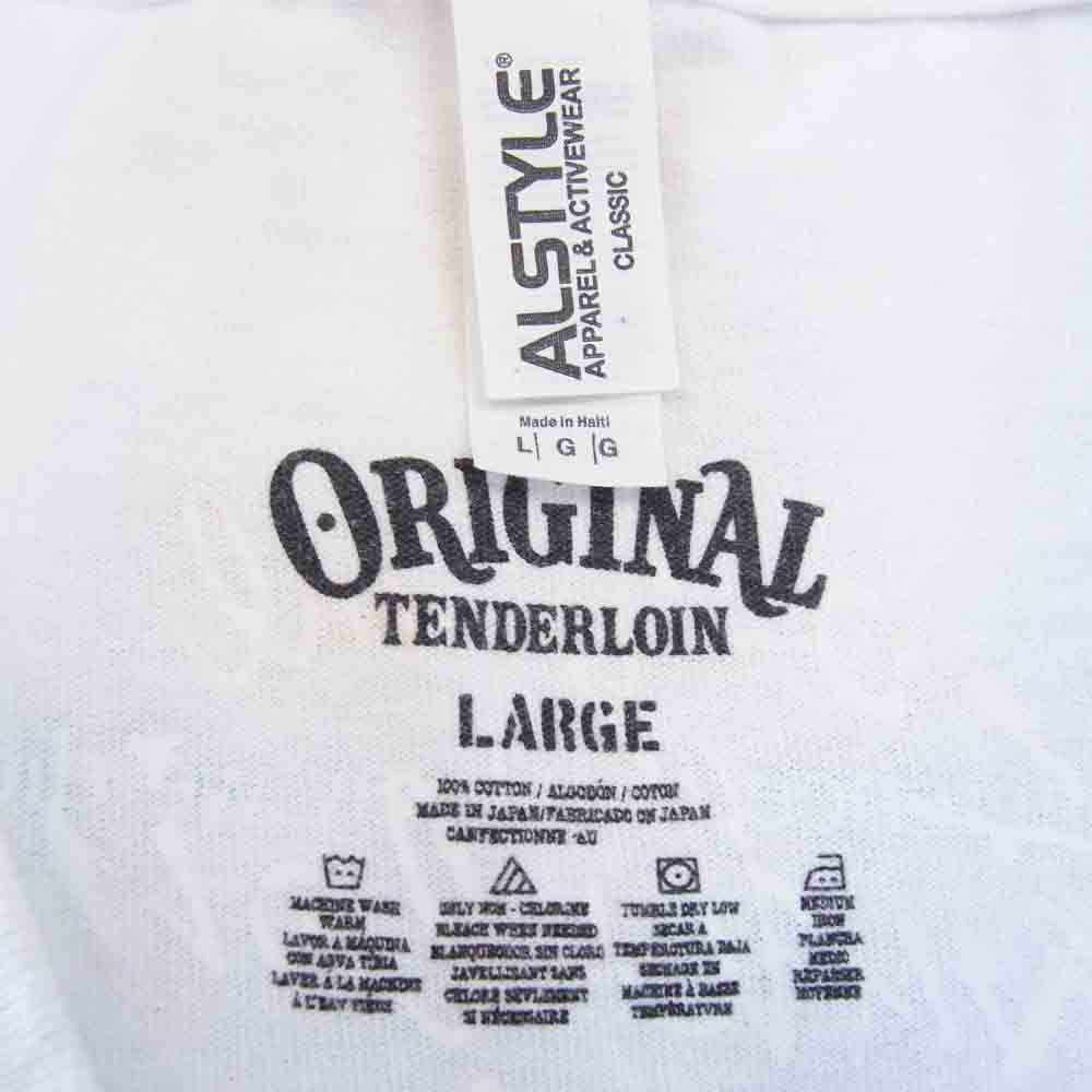 TENDERLOIN テンダーロイン T-TEE VS プリント ホワイト系 L【中古】