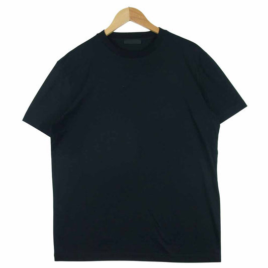 PRADA プラダ UJM492 S181 1206 国内正規品 クルーネック コットン 半袖 Tシャツ ルーマニア製 ブラック系 XL【中古】