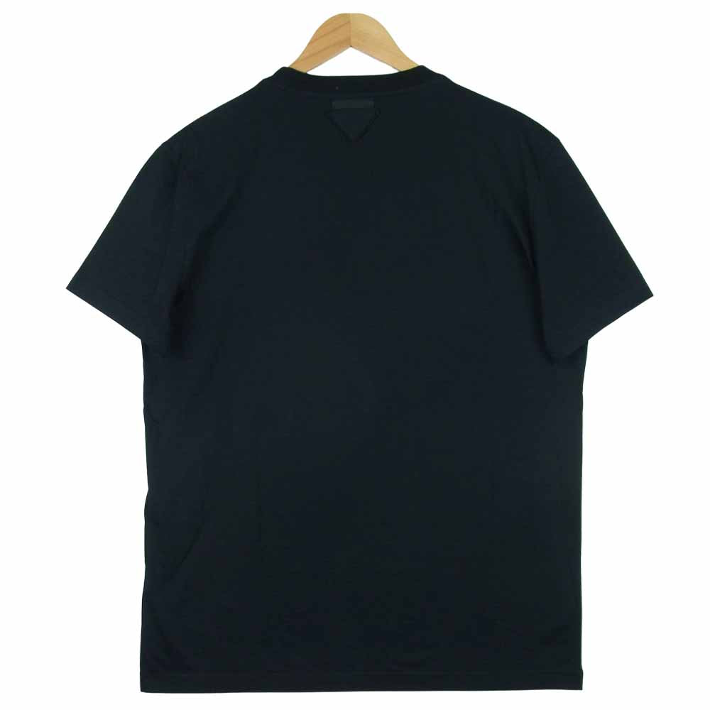 PRADA プラダ UJM492 S181 1206 国内正規品 クルーネック コットン 半袖 Tシャツ ルーマニア製 ブラック系 XL【中古】