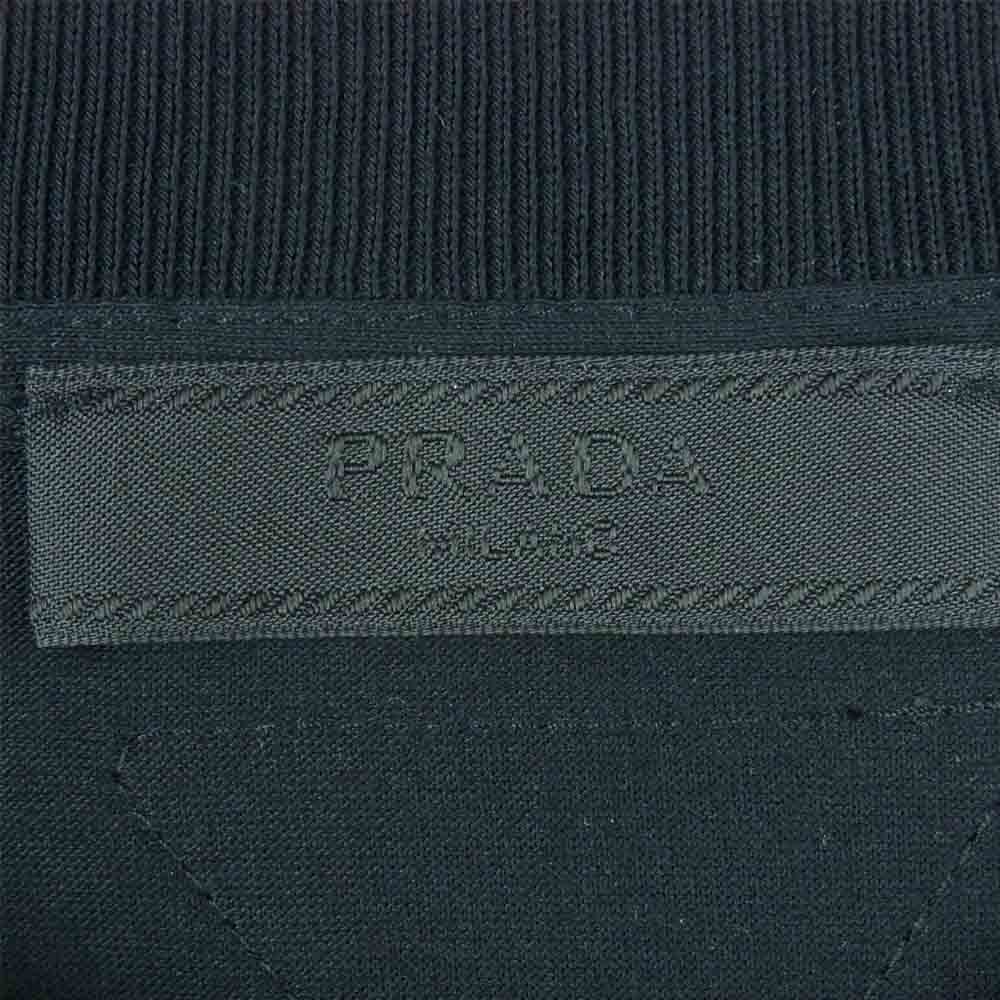 PRADA プラダ UJM492 S181 1206 国内正規品 クルーネック コットン 半袖 Tシャツ ルーマニア製 ブラック系 XL【中古】
