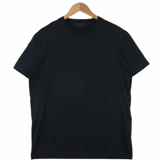PRADA プラダ UJM492 S181 1206 国内正規品 クルーネック コットン 半袖 Tシャツ ルーマニア製 ブラック系 XL【中古】