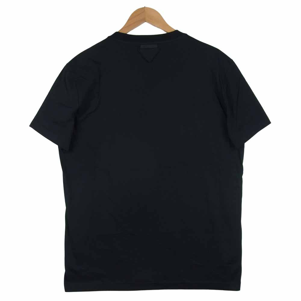 PRADA プラダ UJM492 S181 1206 国内正規品 クルーネック コットン 半袖 Tシャツ ルーマニア製 ブラック系 XL【中古】