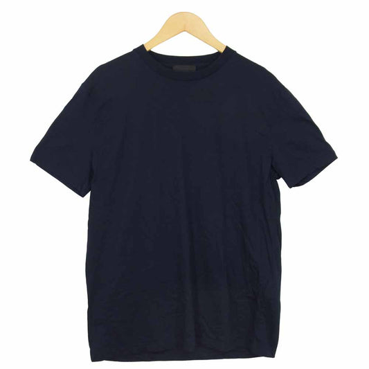 PRADA プラダ UJM492 S181 ILK 国内正規品 クルーネック 半袖 Tシャツ ネイビー ネイビー系 XL【中古】