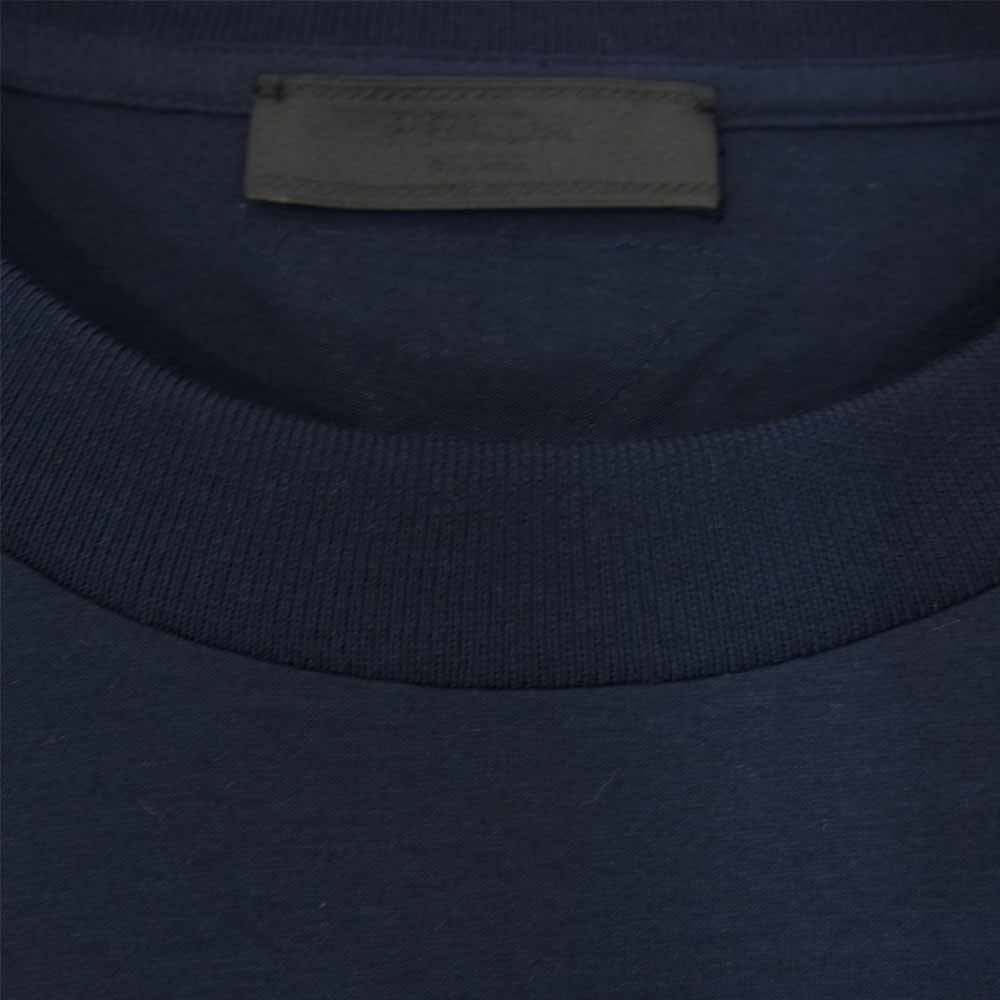 PRADA プラダ UJM492 S181 ILK 国内正規品 クルーネック 半袖 Tシャツ ネイビー ネイビー系 XL【美品】【中古】