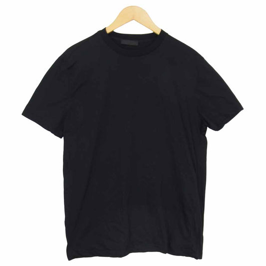 PRADA プラダ UJM492 S181 1206 国内正規品 クルーネック 半袖 Tシャツ ブラック ブラック系 XL【中古】