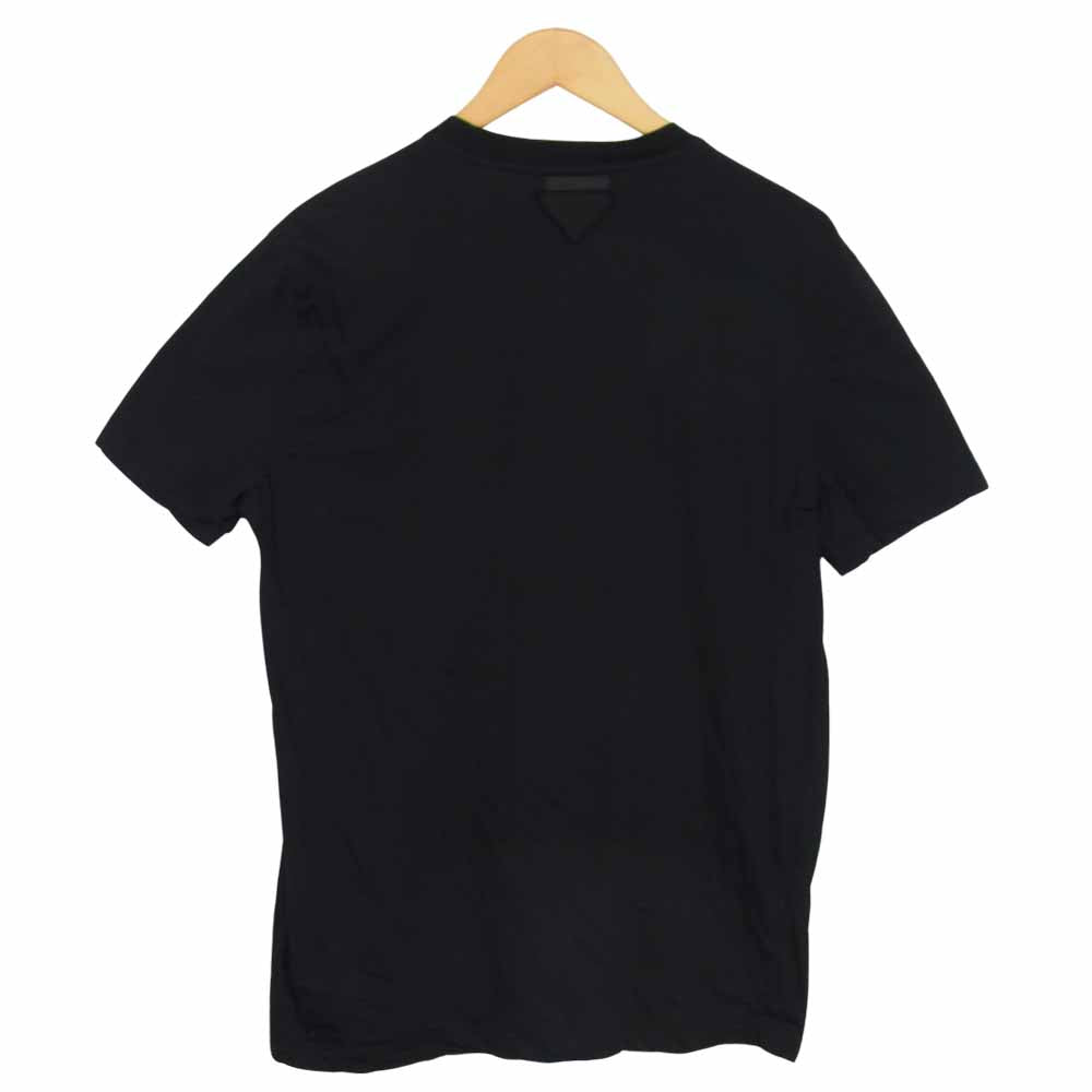 PRADA プラダ UJM492 S181 1206 国内正規品 クルーネック 半袖 Tシャツ ブラック ブラック系 XL【中古】