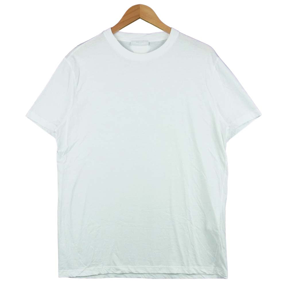 PRADA プラダ UJM492 S181 ILK 国内正規品 クルーネック 半袖 Tシャツ コットン ホワイト系 XL【中古】