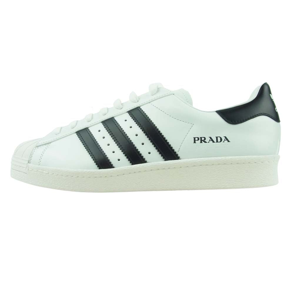 PRADA プラダ FW6680 adidas アディダス superstar スーパースター スニーカー ホワイト系 29cm【新古品】【未使用】【中古】