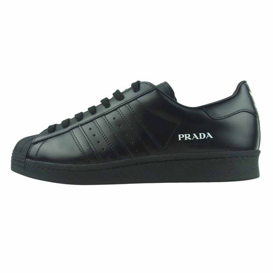 PRADA プラダ FW6679 adidas アディダス superstar スーパースター スニーカー ブラック系 29cm【新古品】【未使用】【中古】