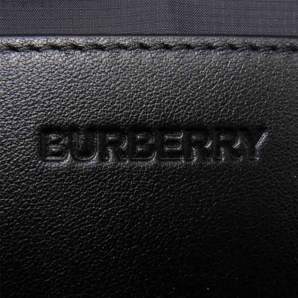 BURBERRY バーバリー ロゴ ナイロン クロス ボディバッグ ブラック系【美品】【中古】