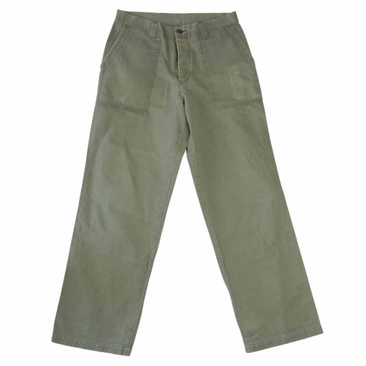 TENDERLOIN テンダーロイン T-HERRINGBONE PNT ヘリンボーン ベイカー ファティーグ カーキ系 S【中古】