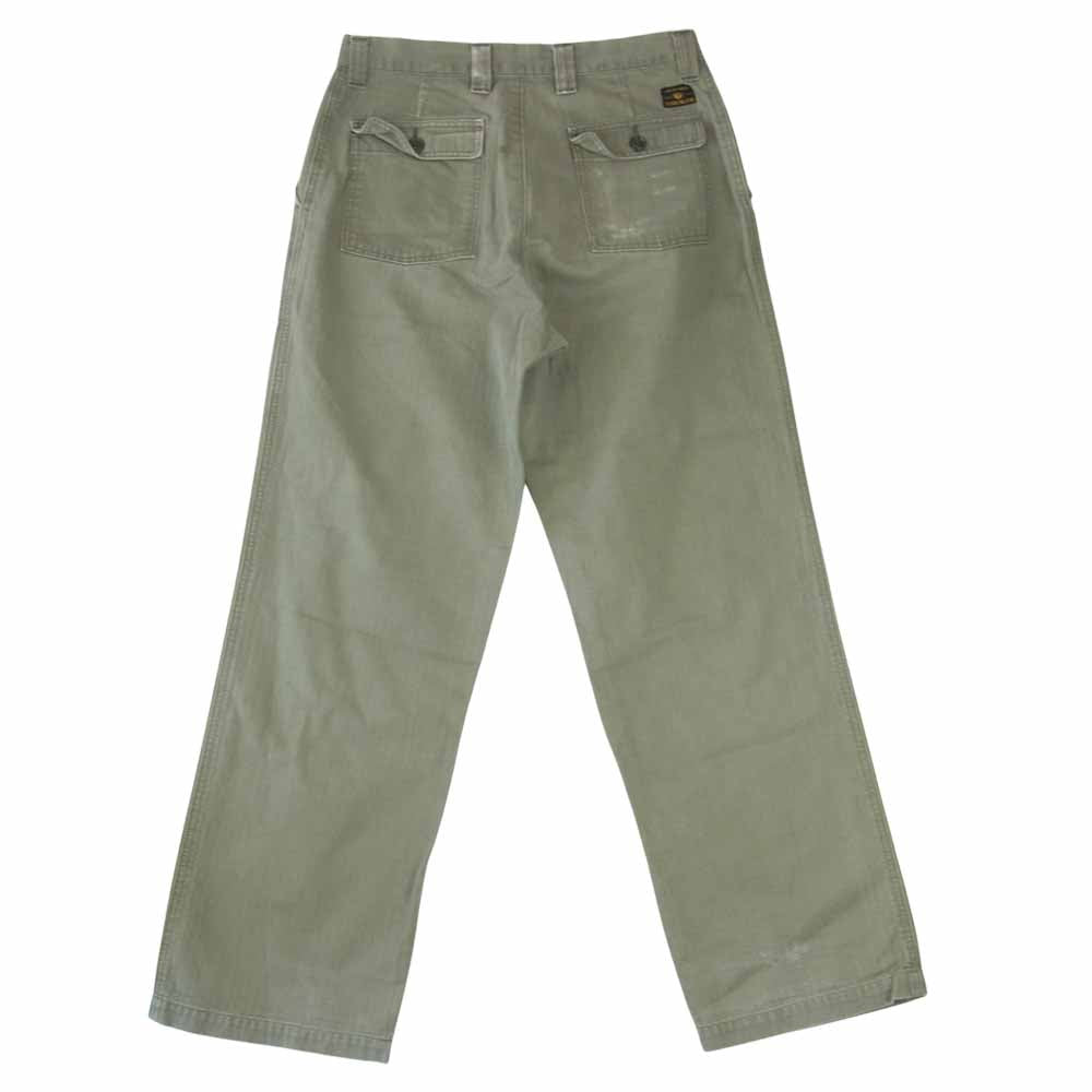 TENDERLOIN テンダーロイン T-HERRINGBONE PNT ヘリンボーン ベイカー ファティーグ カーキ系 S【中古】