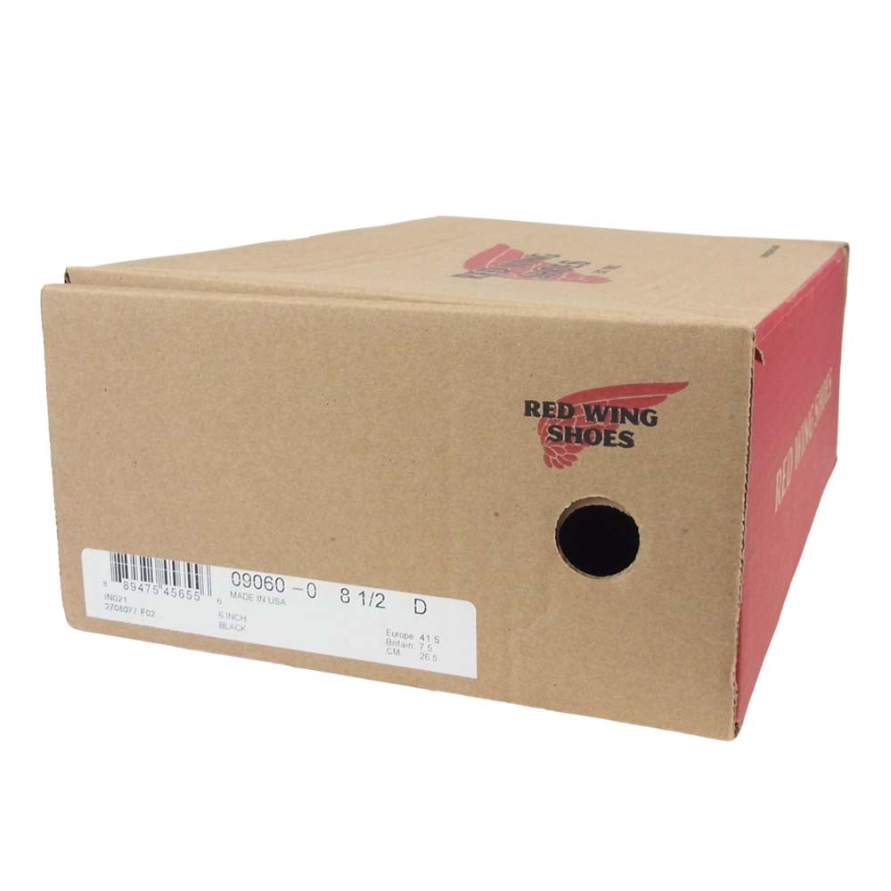 RED WING レッドウィング 9060 茶芯 BECKMAN FLATBOX ベックマン フラットボックス ブラック クロンダイク ブラウン系 8.5【中古】
