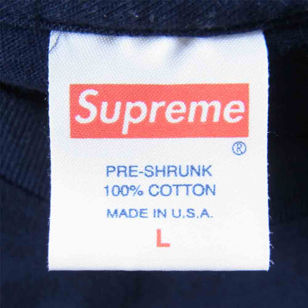 Supreme シュプリーム 15SS gold tooth tee 半袖 コットン USA製 Tシャツ ネイビー系 L【中古】