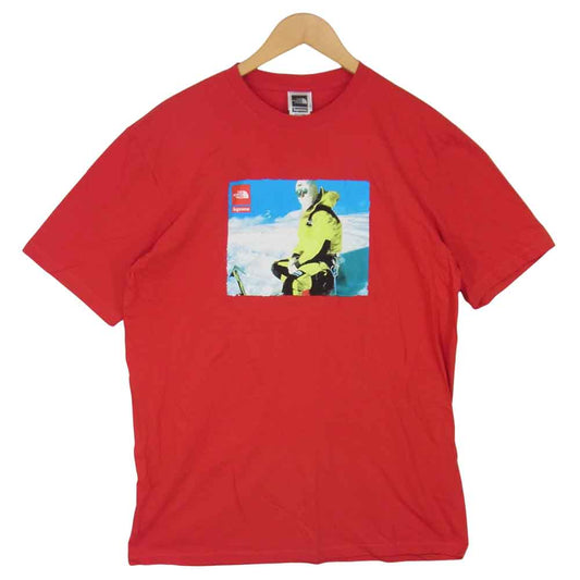 Supreme シュプリーム 18AW NT818021 × THE NORTH FACE ノースフェイス EXPEDITION S/S TEE エクスペディション レッド系 M【中古】