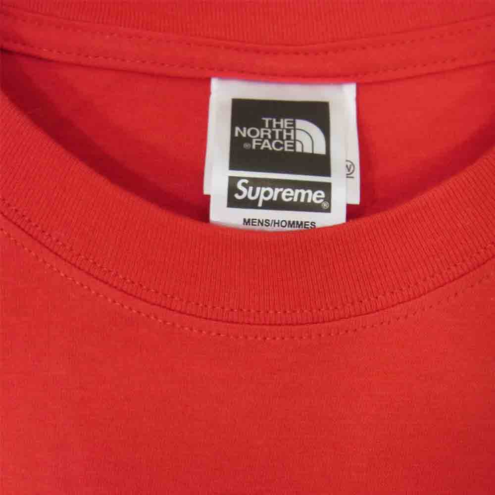 Supreme シュプリーム 18AW NT818021 × THE NORTH FACE ノースフェイス EXPEDITION S/S TEE エクスペディション レッド系 M【中古】
