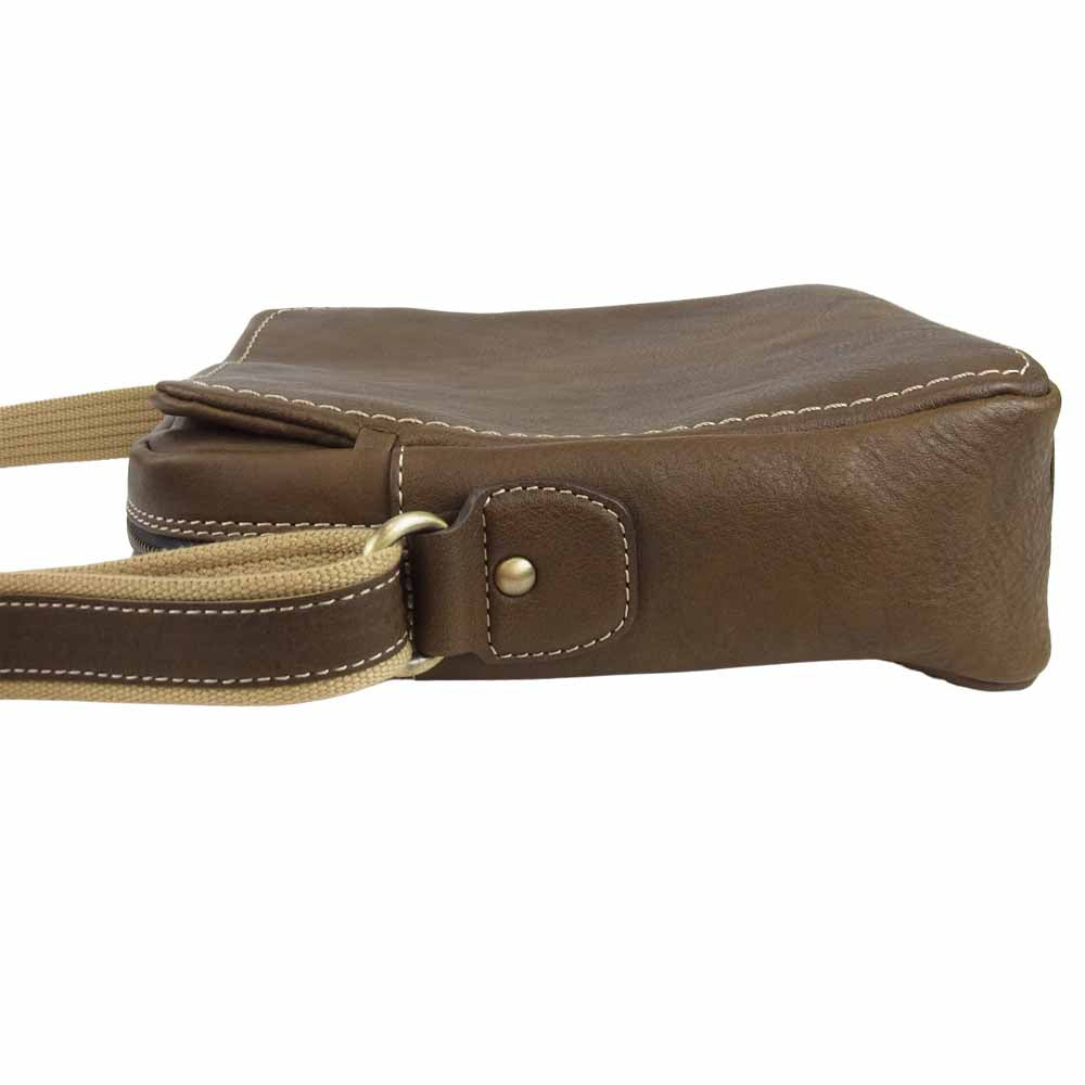 土屋鞄製造所 ツチヤカバン オイルレザー ショルダー バッグ ブラウン系【極上美品】【中古】
