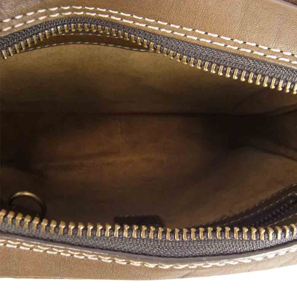 土屋鞄製造所 ツチヤカバン オイルレザー ショルダー バッグ ブラウン系【極上美品】【中古】