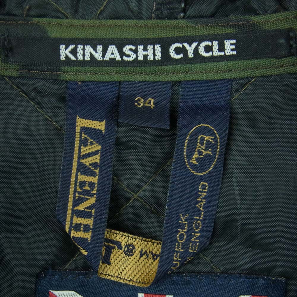 LAVENHAM ラベンハム 木梨サイクル KINASHI CYCLE WINGFIELD ライト ジャケット パーカー カーキ系 34【中古】