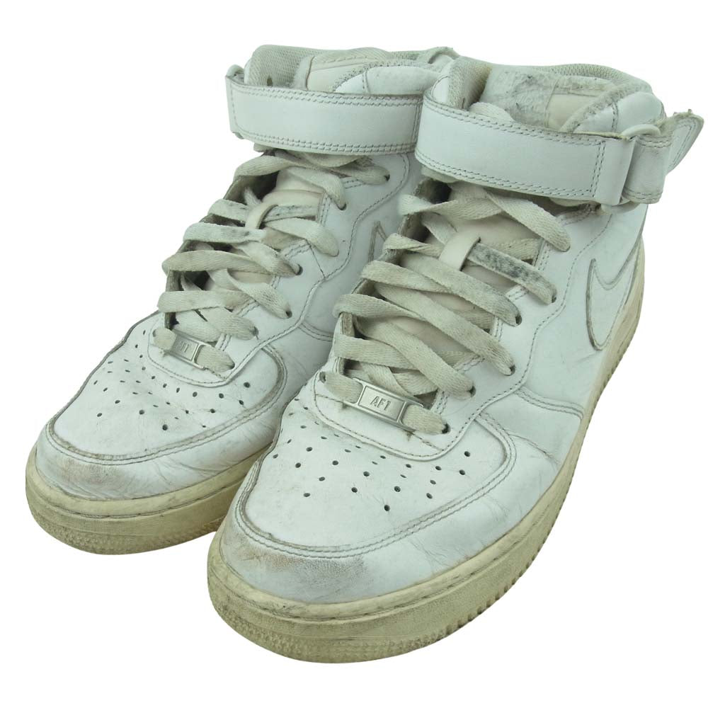 NIKE ナイキ 315123-111 AIR FORCE 1 MID エアフォース ワン ミッド スニーカー ホワイト系 26.5cm【中古】