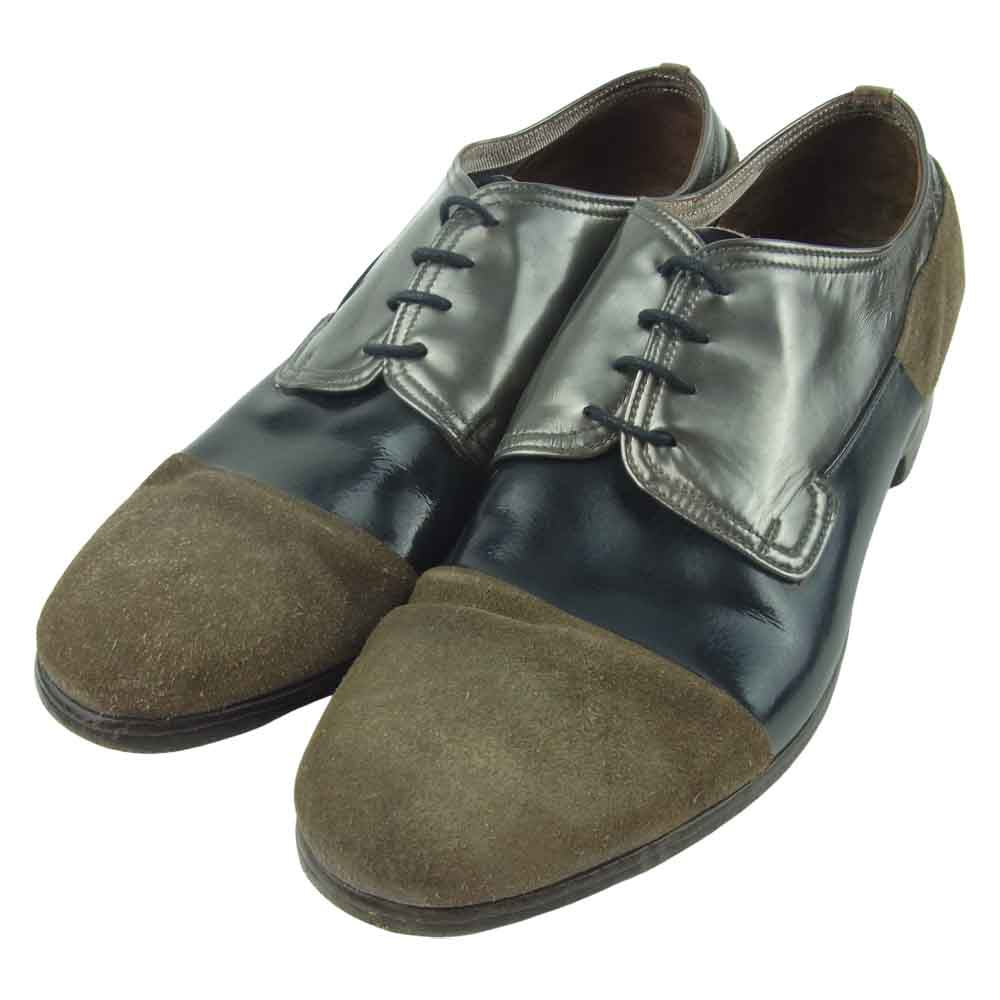PREMIATA プレミアータ 3トーン スエード レザー シューズ イタリア製 カーキ系 6【中古】