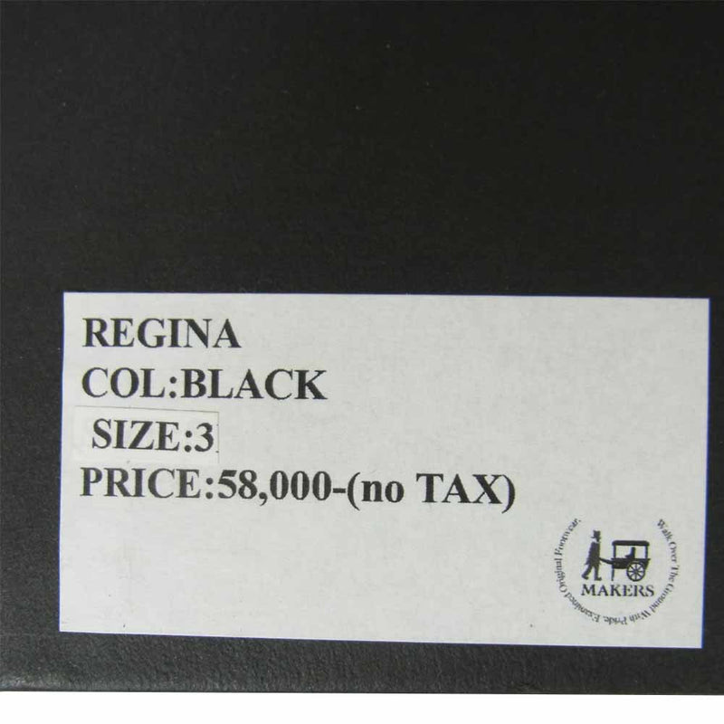 メーカーズ REGINA レジーナ プレーントゥ ドレス シューズ  ブラック系 3【中古】