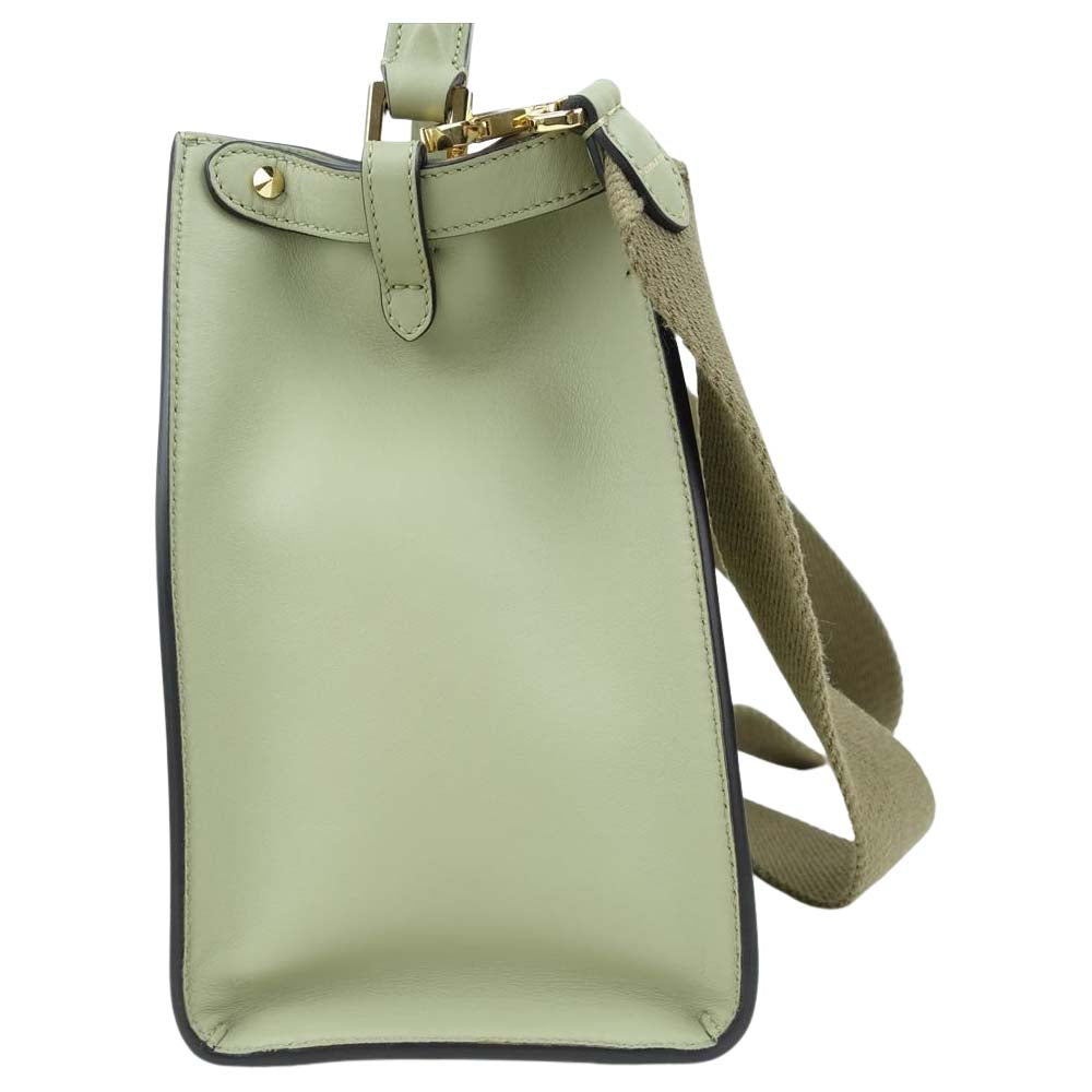 FENDI フェンディ 8BN310 PEEKABOO X LITE ピーカーブー エックスライト ミディアム バッグ ライトグリーン系【中古】