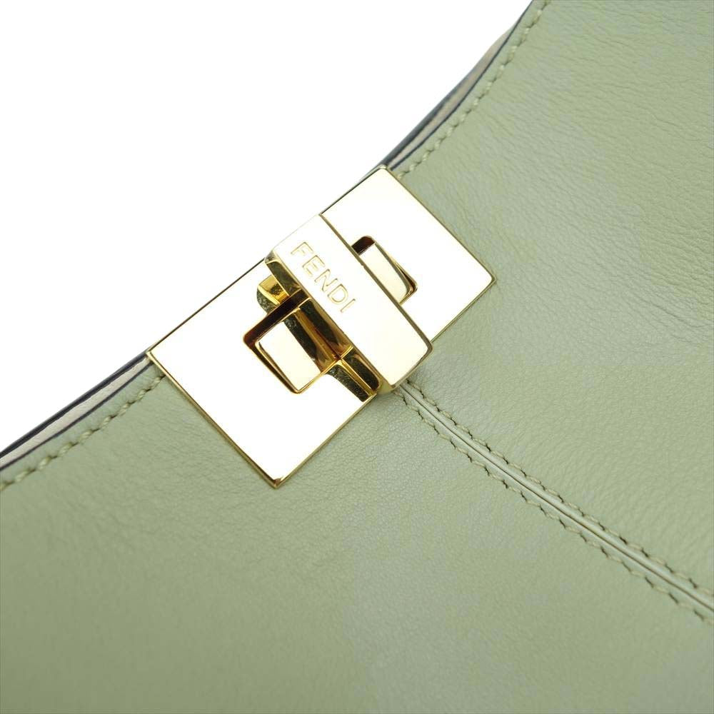 FENDI フェンディ 8BN310 PEEKABOO X LITE ピーカーブー エックスライト ミディアム バッグ ライトグリーン系【中古】