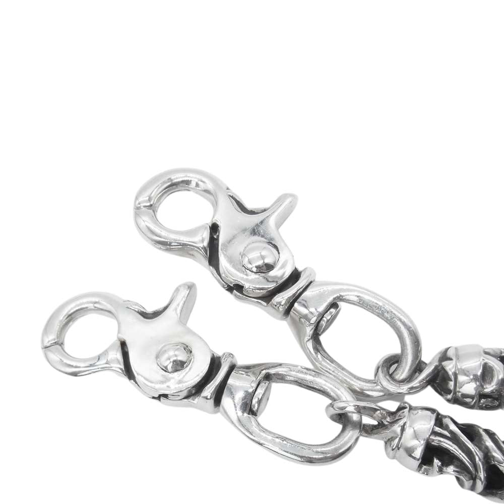CHROME HEARTS クロムハーツ（原本無） 2クリップ ロング OTC ローラー ウォレット チェーン ブラック系【中古】