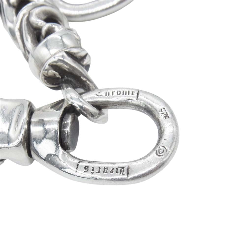 CHROME HEARTS クロムハーツ（原本無） 2クリップ ロング OTC ローラー ウォレット チェーン ブラック系【中古】