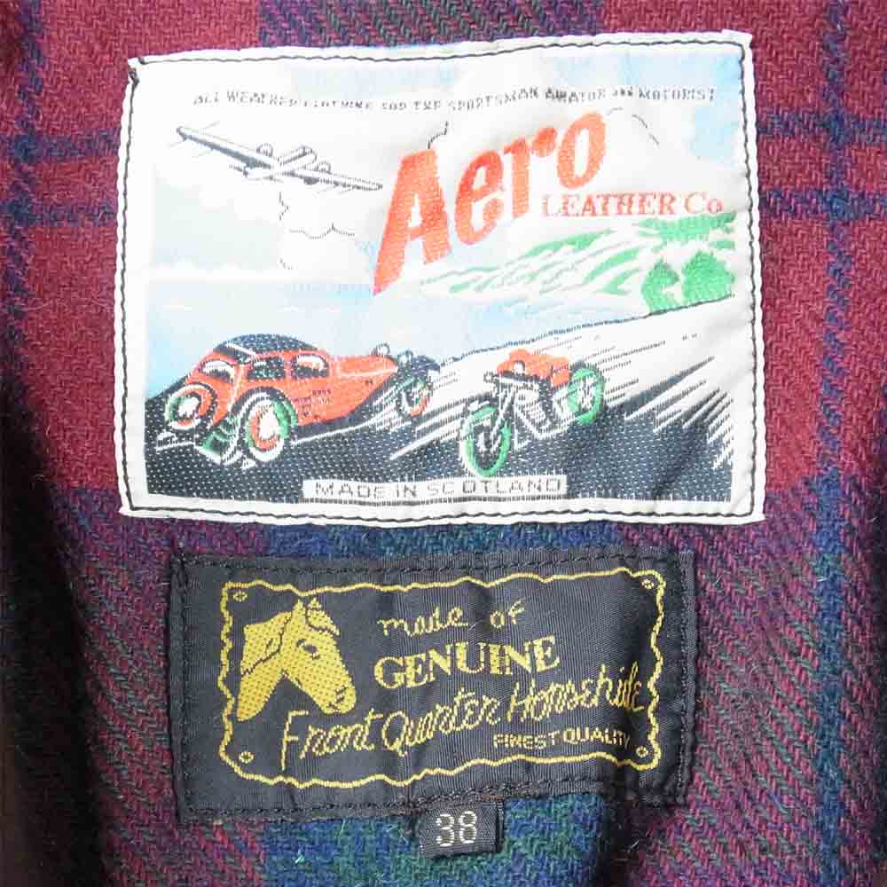 AERO LEATHER エアロレザー ハイウェイマン ホースハイド シングル レザー ライダース ジャケット ブラウン系 38【中古】