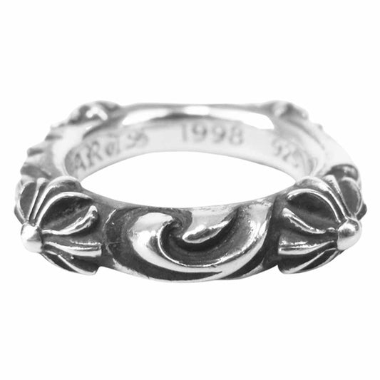CHROME HEARTS クロムハーツ（原本無） 国内取扱店ギャランティ付属 SBT BAND RING バンド シルバー系 10号程度【中古】
