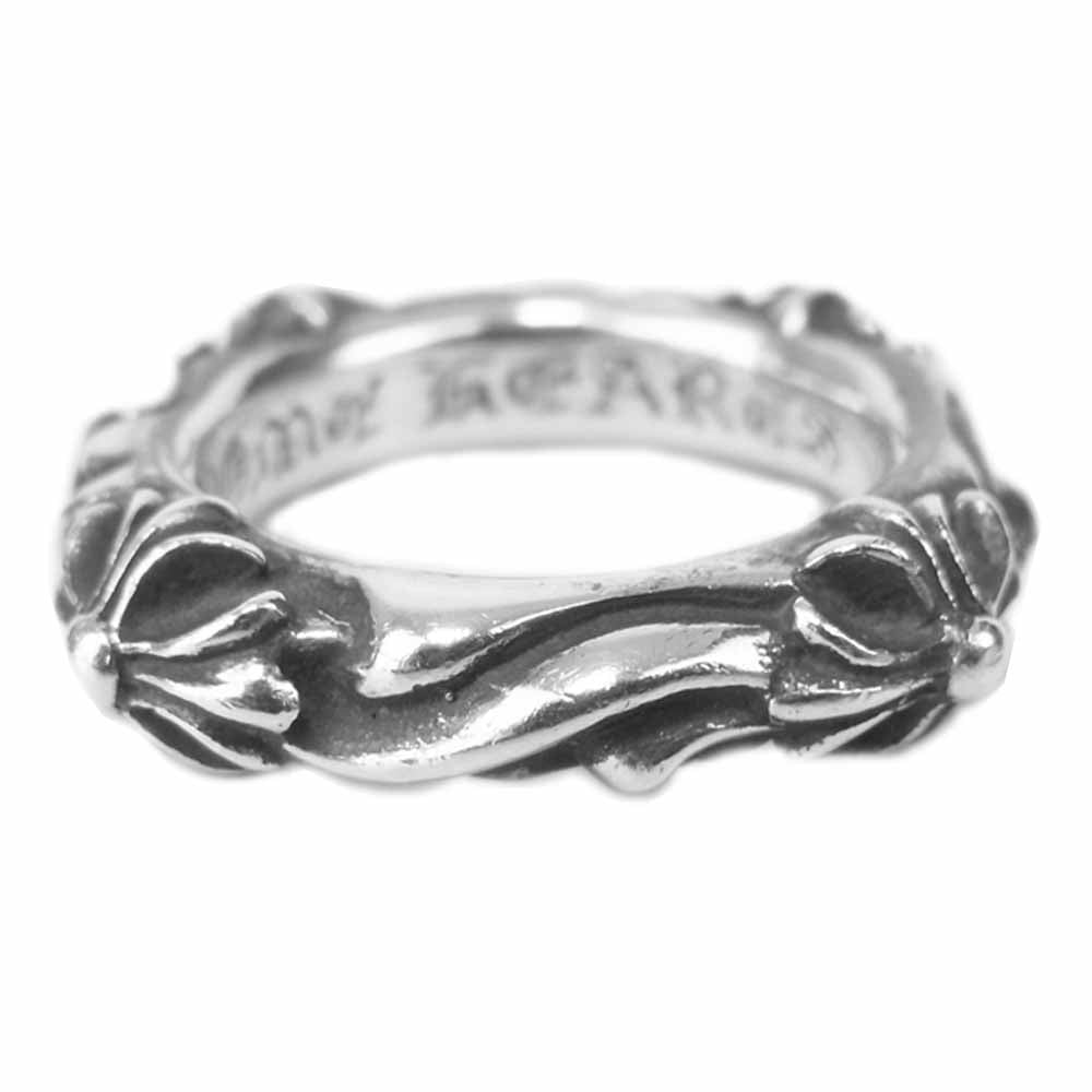 CHROME HEARTS クロムハーツ（原本無） 国内取扱店ギャランティ付属 SBT BAND RING バンド シルバー系 10号程度【中古】