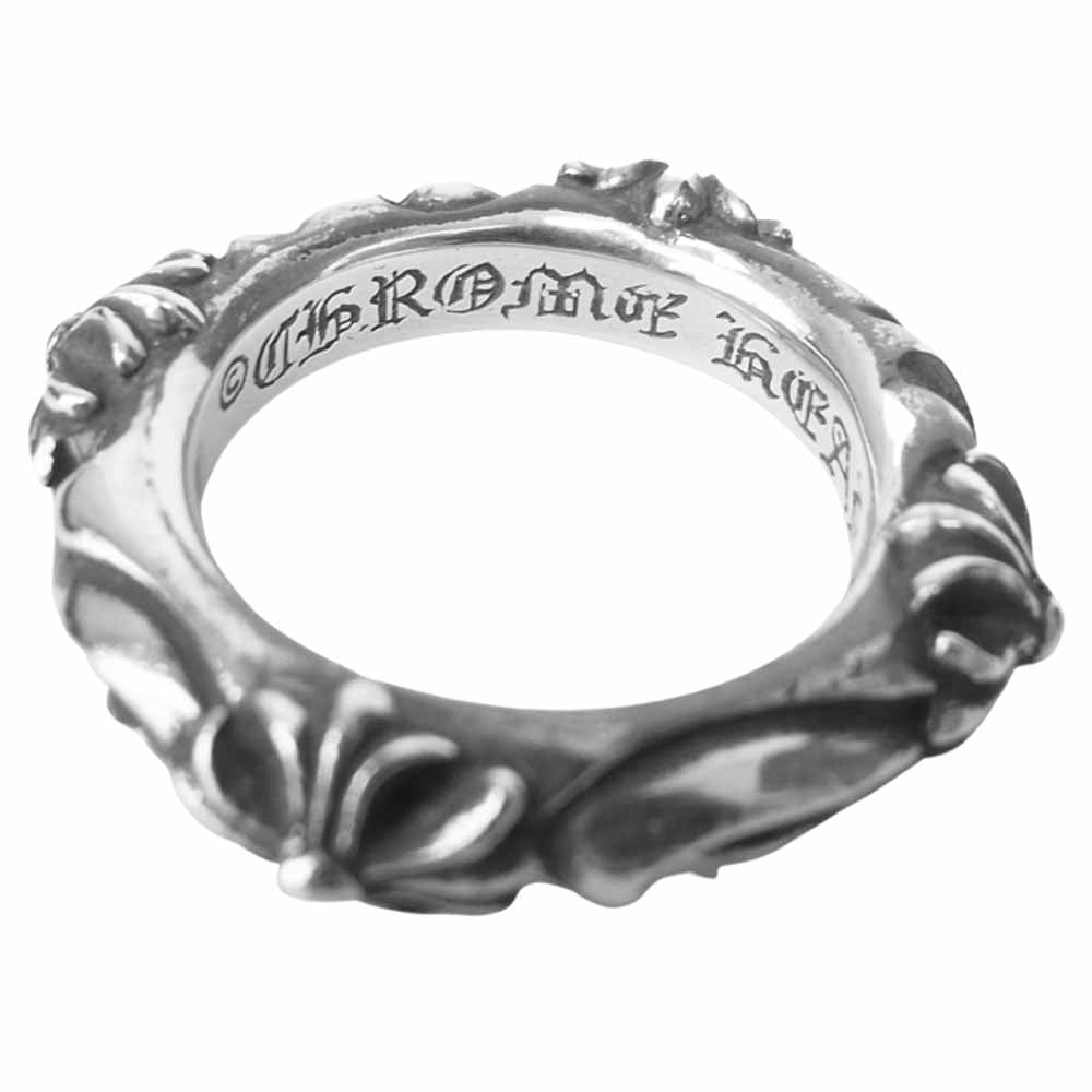 CHROME HEARTS クロムハーツ（原本無） 国内取扱店ギャランティ付属 SBT BAND RING バンド シルバー系 10号程度【中古】