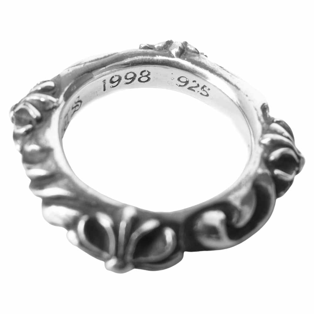 CHROME HEARTS クロムハーツ（原本無） 国内取扱店ギャランティ付属 SBT BAND RING バンド シルバー系 10号程度【中古】