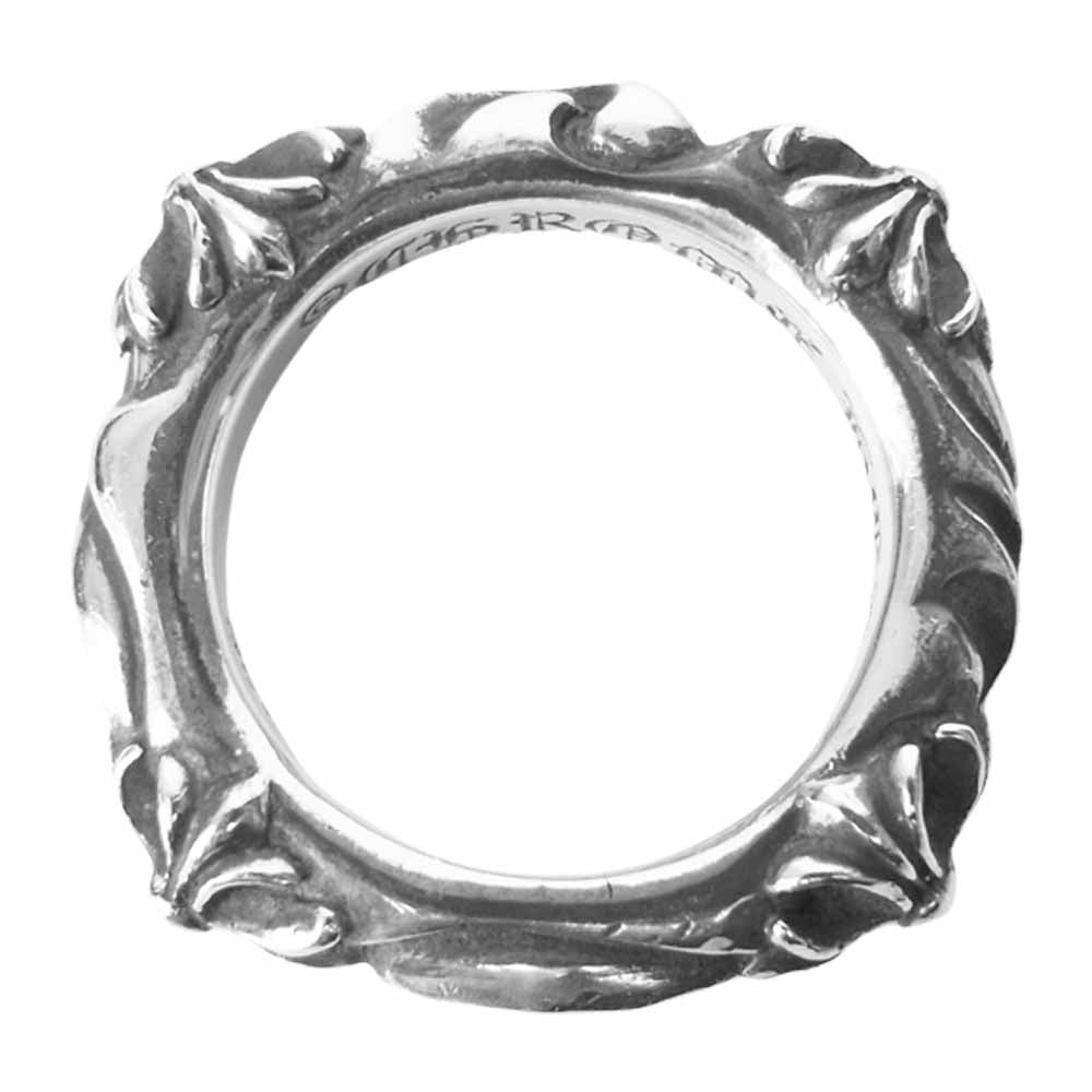CHROME HEARTS クロムハーツ（原本無） 国内取扱店ギャランティ付属 SBT BAND RING バンド シルバー系 10号程度【中古】