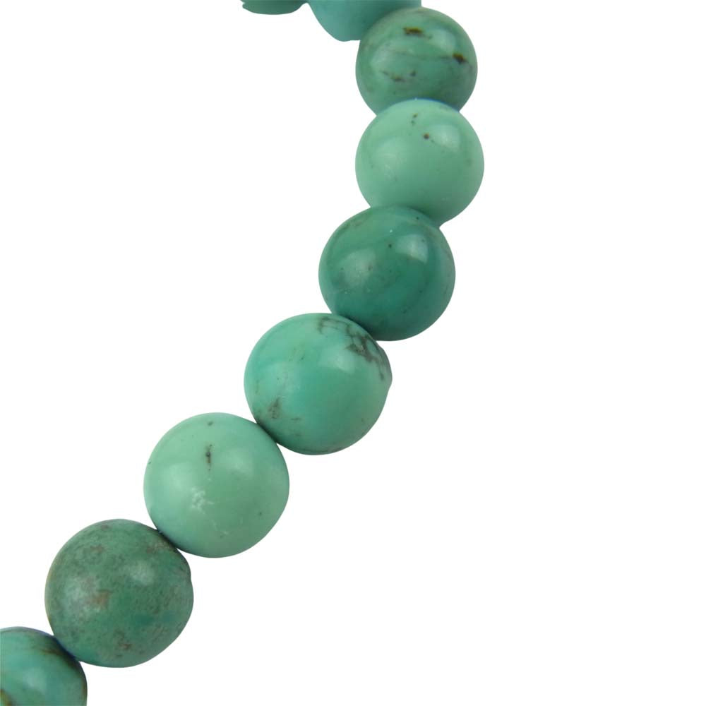 CHROME HEARTS クロムハーツ（原本有） BEAD 8mm クロスボール ビーズ ブレスレット グリーン系【中古】