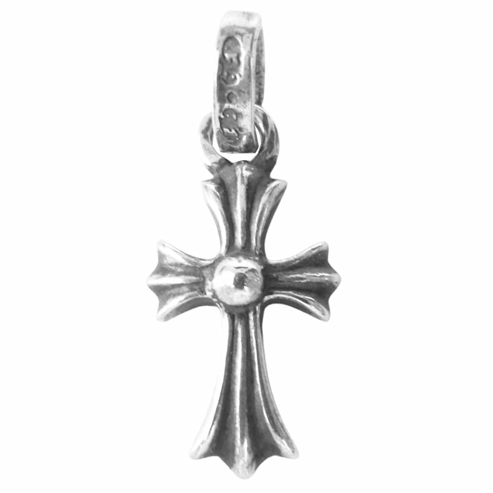 CHROME HEARTS クロムハーツ（原本有） ベイビー ファット クロス パヴェ サファイヤ チャーム シルバー系【中古】