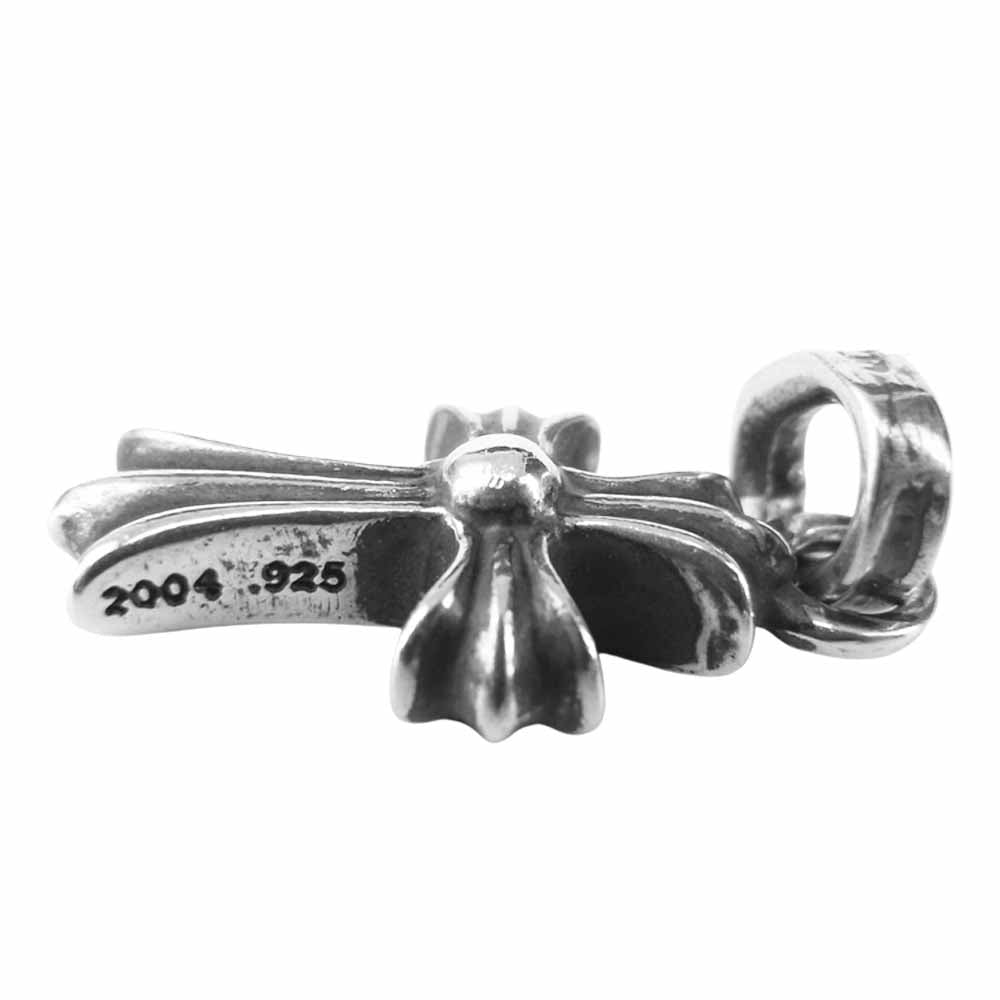 CHROME HEARTS クロムハーツ（原本有） ベイビー ファット クロス パヴェ サファイヤ チャーム シルバー系【中古】