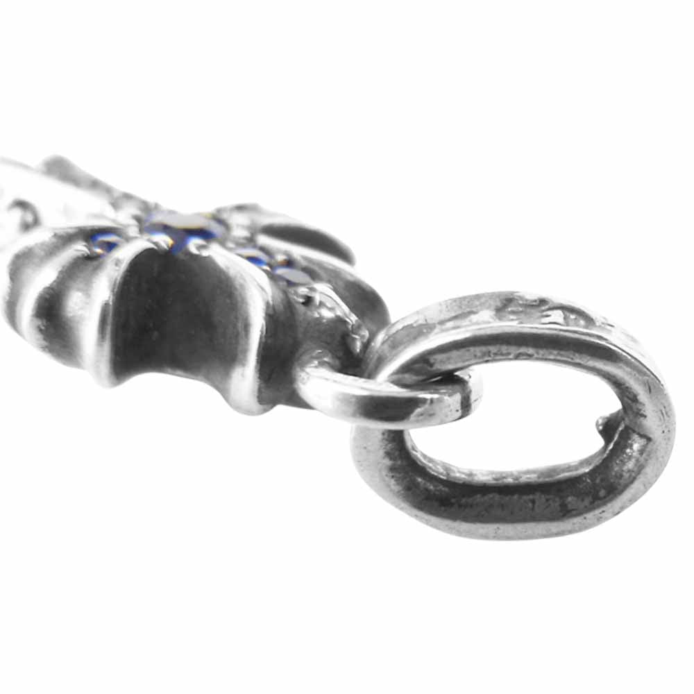 CHROME HEARTS クロムハーツ（原本有） ベイビー ファット クロス パヴェ サファイヤ チャーム シルバー系【中古】