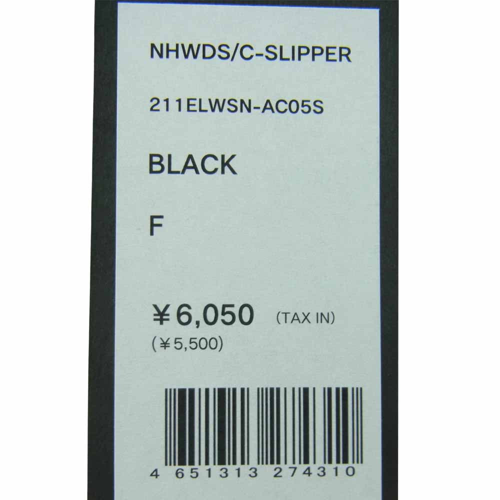 NEIGHBORHOOD ネイバーフッド 21SS 211ELWSN-AC05S WIND AND SEA ウィンダンシー NHWDS / C-SLIPPER スリッパ ブラック系 F【新古品】【未使用】【中古】