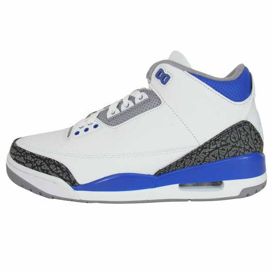 NIKE ナイキ CT8532 145 AIR JORDAN 3 Racer Blue エア ジョーダン 3 レトロ レーサーブルー ホワイト系 26.5cm【新古品】【未使用】【中古】