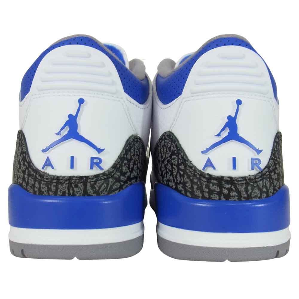 NIKE ナイキ CT8532 145 AIR JORDAN 3 Racer Blue エア ジョーダン 3 レトロ レーサーブルー ホワイト系 26.5cm【新古品】【未使用】【中古】
