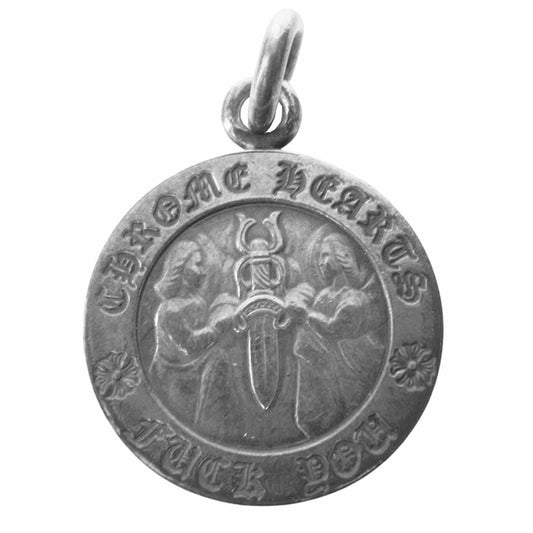 CHROME HEARTS クロムハーツ（原本無） V1 エンジェルメダル チャーム シルバー系【中古】