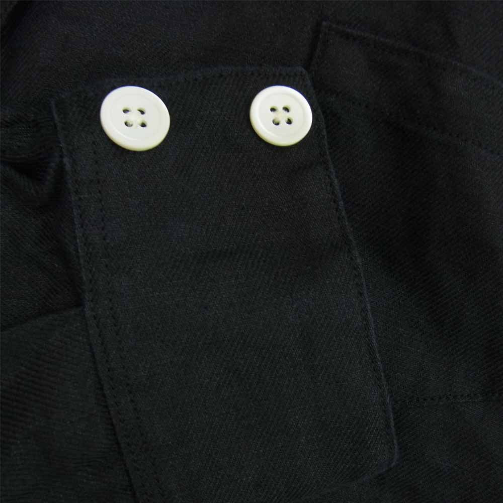 ヤングアンドオルセン YO2101-SH002 LINEN TWILL SAILOR SHIRT リネンツイル セーラーカラー プルオーバーシャツ ブラック系 W【中古】