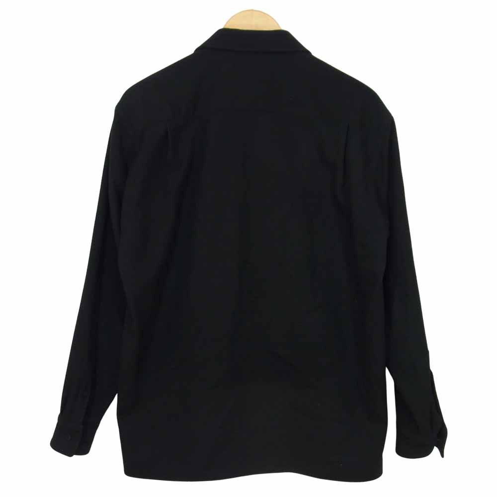 AURALEE オーラリー 19AW A9AS02WF super soft wool flannel zip shirts ウール フランネル ジップ シャツ ブラック系 3【中古】